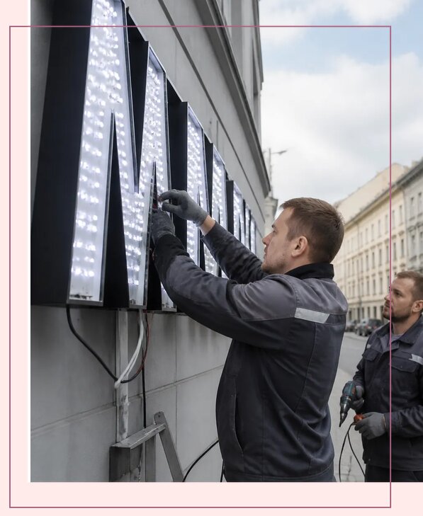 Изготовление и монтаж светодиодных LED вывесок в Дивногорске